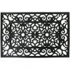 Clayre & Eef MC270 Covoraș negru 60x40x1 cm cauciuc dreptunghiular clasic