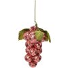 Clayre & Eef 66175P Decorațiune de Crăciun Struguri Roz Verde 8x8x14 cm