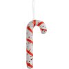 Clayre & Eef 66176 Decorațiune pandantiv Candy Cane 7x2x17 cm alb roșu