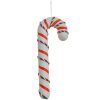 Clayre & Eef Decorațiune de Crăciun baston de zahăr alb-roșu 26 cm plastic