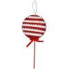 Clayre & Eef Decorațiune de Crăciun Lollipop Roșu Alb 14x4x30 cm