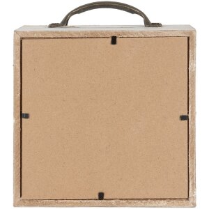 Clayre & Eef 65878 Cutie de bani Alb 15x8x18 cm Stil rustic MDF Sticlă
