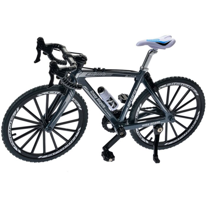 Clayre & Eef 66203 Modellfahrrad Grau Schwarz 20x5x12 cm Deko Eisen Kunststoff