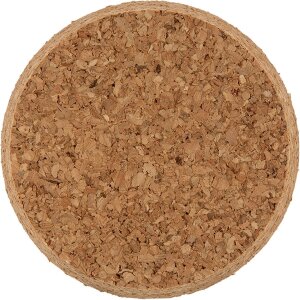 Clayre & Eef Borcan clopot din sticlă Ø5x8cm Transparent cu bază din plută Borcan clopot decorativ