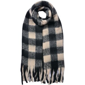 Juleeze JZSC0819Z Schal Schwarz-Beige 39x200 cm mit...