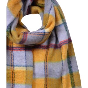 Juleeze JZSC0824Y Schal Kariert Gelb Violett 50x200 cm...