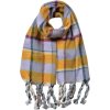 Juleeze JZSC0824Y Eșarfă în carouri galben violet 50x200 cm Ladies Fringes