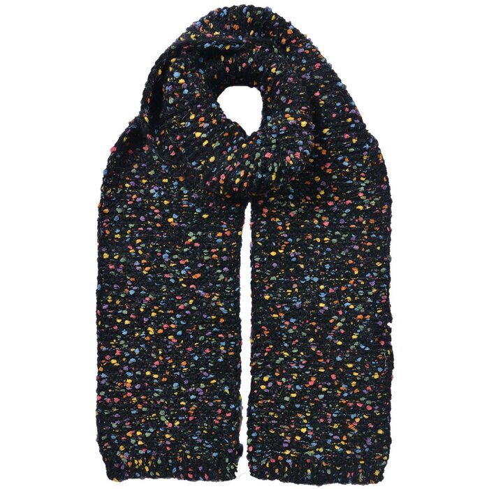 Juleeze JZSC0829Z Eșarfă negru 14x146 cm Sintetic cu accente colorate