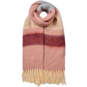 Juleeze JZSC0832P Schal Rosa Beige 37x210 cm Damen mit...
