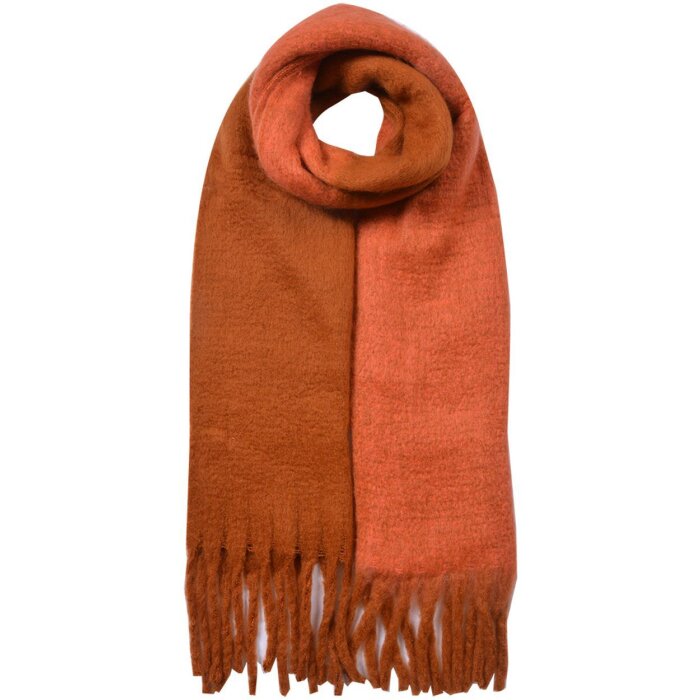 Juleeze JZSC0835CH Eșarfă maro 40x240 cm Sintetic cu franjuri