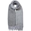 Juleeze JZSC0835G Eșarfă gri 40x240 cm Ladies Fringed Extra Long