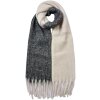 Juleeze JZSC0835Z Eșarfă Black Cream 40x240 cm Fringed Synthetic Ladies