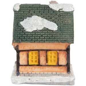 Clayre & Eef 6PR5733 Decorațiune Casă cu LED portocaliu verde 6x5x6 cm