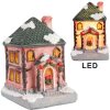 Clayre & Eef 6PR5734 Dekoration Haus mit LED Rosa Grau 4x5x6 cm