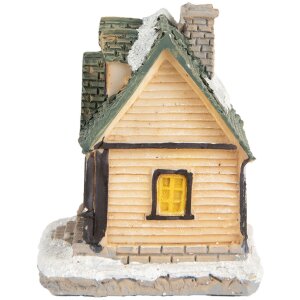 Clayre & Eef 6PR5735 Dekoration Haus LED Beige Grün 5x5x6 cm