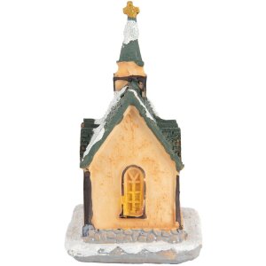 Clayre & Eef 6PR5736 Decorațiune Casa LED 6x5x9 cm Poliresină Portocaliu Verde