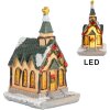 Clayre & Eef 6PR5736 Decorațiune Casa LED 6x5x9 cm Poliresină Portocaliu Verde