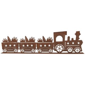 Clayre & Eef 6Y5777 Decorațiune Tren Metal Brown 34x5x10 cm Stil rustic