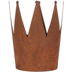 Clayre & Eef 6Y5789 Dekoration Krone 3er-Set Metall Rostoptik Landhausstil