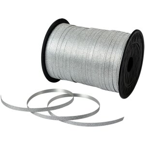 Clayre & Eef LI0148 Geschenkband Silber 0.5cm x 228m...