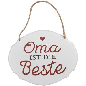 Clayre & Eef 6Y5686 Textschild Oma ist die Beste...