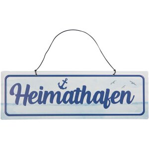 Clayre & Eef 6Y5691 Textschild Heimathafen 30x1x10 cm...