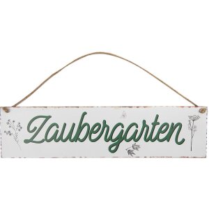 Clayre & Eef Textschild Zaubergarten Gartenschmuck...