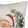 Clayre & Eef KT021.420 Husă de pernă 45x45cm Motivul Crăciunului stil country alb
