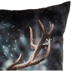 Clayre & Eef KT021.411 Kissenhülle Hirschmotiv...