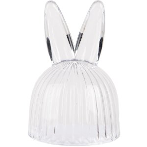 Clayre & Eef 6GL4929 Glasglocke Hasenform Ø 12x29 cm Transparent Dekoration