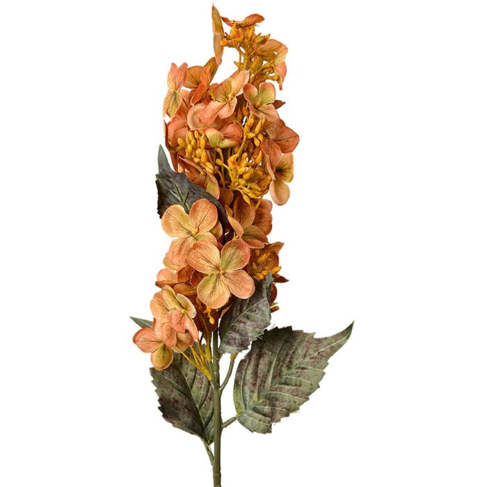 Clayre & Eef ramură decorativă cu flori verde portocaliu 71cm