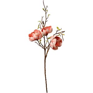 Clayre & Eef Creangă decorativă cu flori roz maro 106...