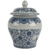 Clayre & Eef 6CE2143 Oală de decorare cu capac Ceramică gri albastru Ø 9x13 cm