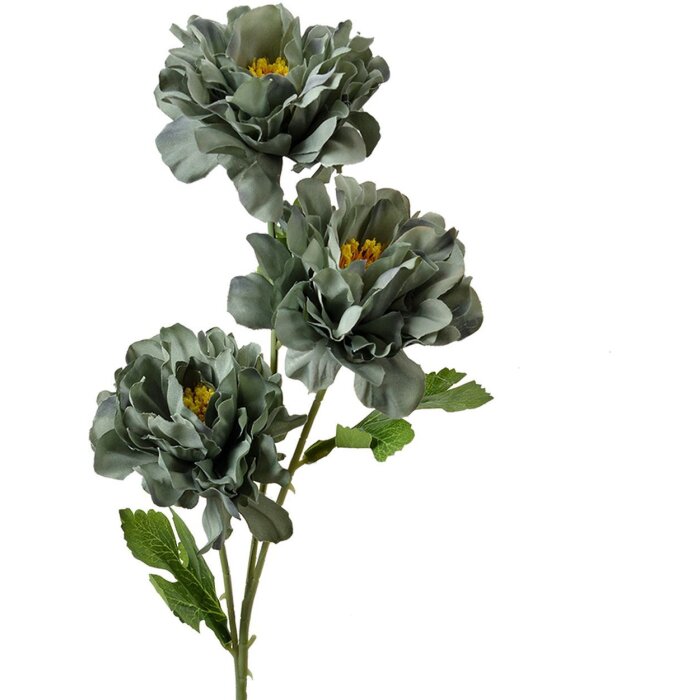 Clayre & Eef ramură decorativă flori verde 64cm plastic aspect natural