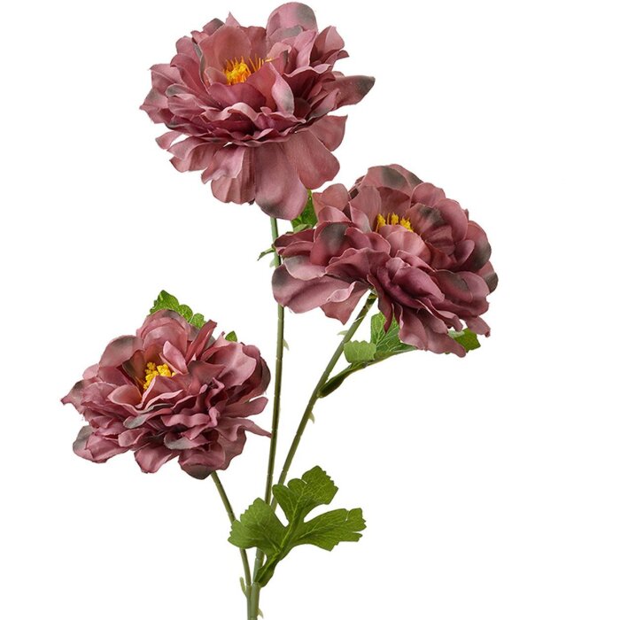 Clayre & Eef Creangă decorativă cu flori violet 64 cm Plastic