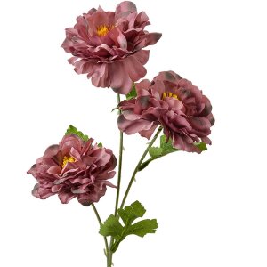 Clayre & Eef Creangă decorativă cu flori violet 64 cm...