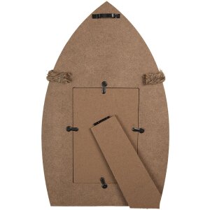 Clayre & Eef Bilderrahmen Glück kommt in Wellen Weiß Blau 20x32 cm