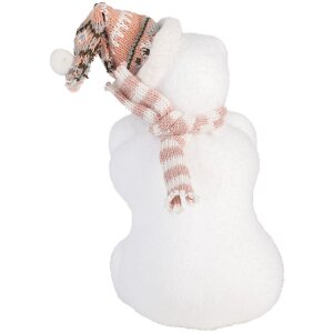 Clayre & Eef 66120 Figurină decorativă urs polar alb roz 11x11x18 cm