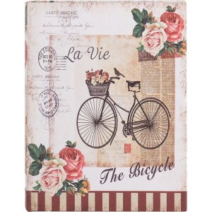 Clayre & Eef 66254 Aufbewahrungsbox 3er Set Retro Vintage Stil Beige Rosa Holz