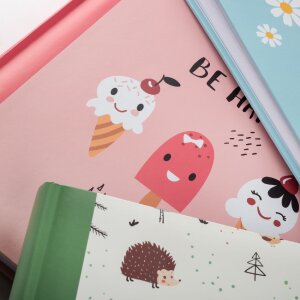 Walther Kinderalbum Be Happy Rosa 26x25cm 50 Seiten Kunstdruck Pergaminseiten