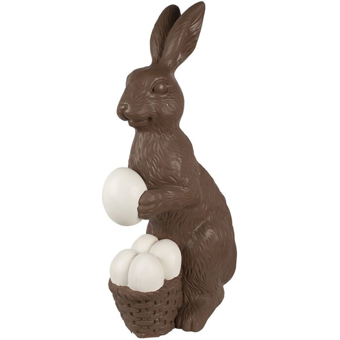 Clayre & Eef 5MG0055 Dekoration Kaninchen Braun Weiß 47x25x82 cm Landhausstil