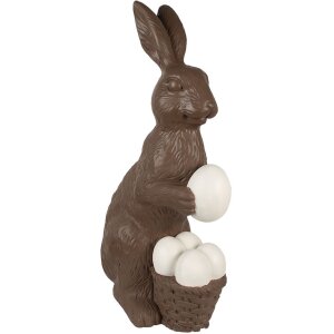 Clayre & Eef 5MG0055 Dekoration Kaninchen Braun Weiß 47x25x82 cm Landhausstil