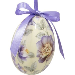 Clayre & Eef 65903 Dekoration Hänger Ei Set 12 Ø 4x5 cm Pastelltöne Vintage-Stil