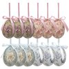 Clayre & Eef 65905 Decorațiune ouă suspendate set 12 aspect vintage Ø 4x5 cm