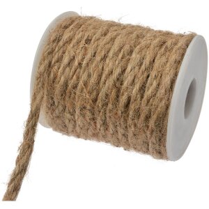 Clayre & Eef 66209 Juteseil Naturbraun Ø7x8cm 10m