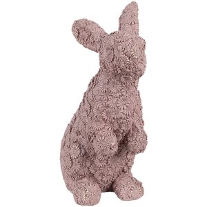 Clayre & Eef 6PR5149 Decorațiune Iepuraș Roz 19x11x26 cm Poliresină