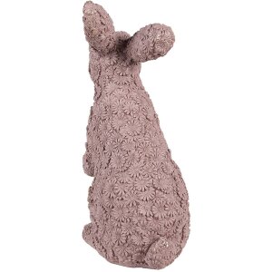 Clayre & Eef 6PR5149 Decorațiune Iepuraș Roz 19x11x26 cm Poliresină