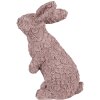 Clayre & Eef 6PR5149 Decorațiune Iepuraș Roz 19x11x26 cm Poliresină