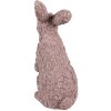 Clayre & Eef 6PR5149 Decorațiune Iepuraș Roz 19x11x26 cm Poliresină