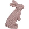 Clayre & Eef 6PR5149 Decorațiune Iepuraș Roz 19x11x26 cm Poliresină